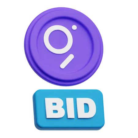 The Graph Bid  3D Icon