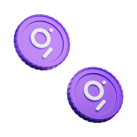 The Graph Coin  3D Icon