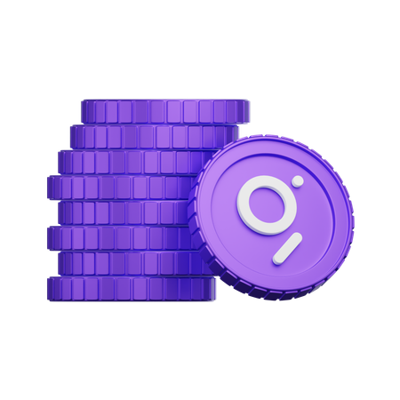 The Graph Coin  3D Icon