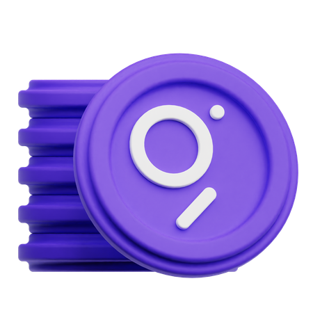 The Graph Coins  3D Icon