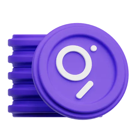 The Graph Coins  3D Icon