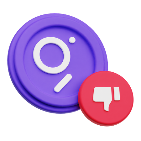 The Graph Dislike  3D Icon