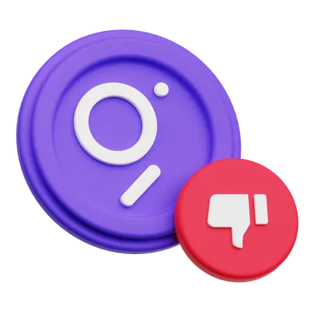 The Graph Dislike  3D Icon