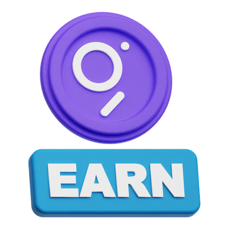 The Graph Earn  3D Icon