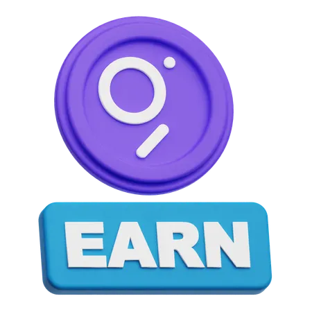 The Graph Earn  3D Icon