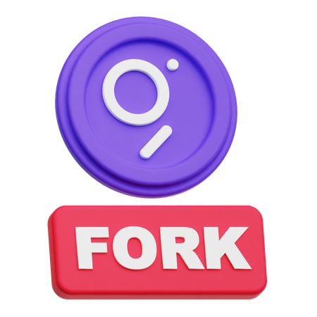 The Graph Fork  3D Icon