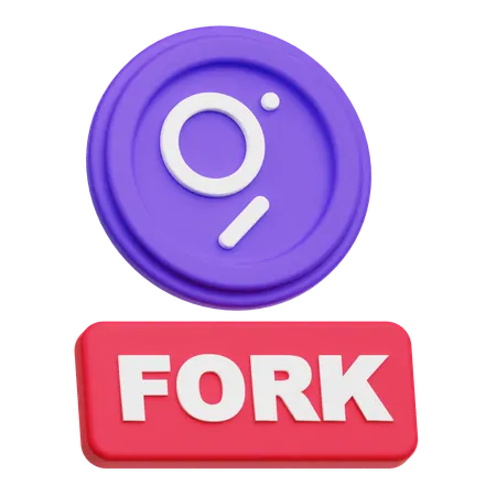 The Graph Fork  3D Icon