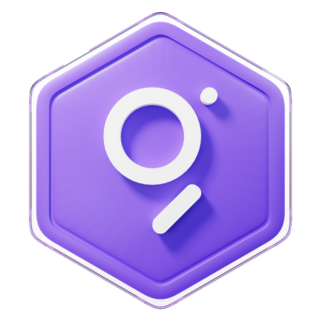 The Graph (GRT) Badge  3D Illustration