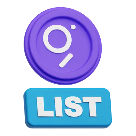 The Graph List  3D Icon
