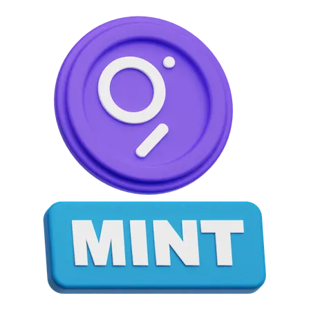 The Graph Mint  3D Icon