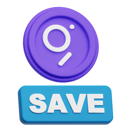 The Graph Save  3D Icon