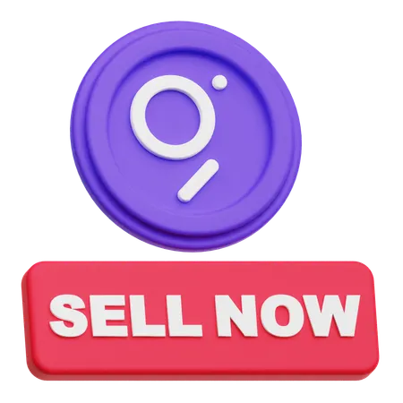 The Graph Sell Now  3D Icon