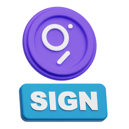 The Graph Sign  3D Icon