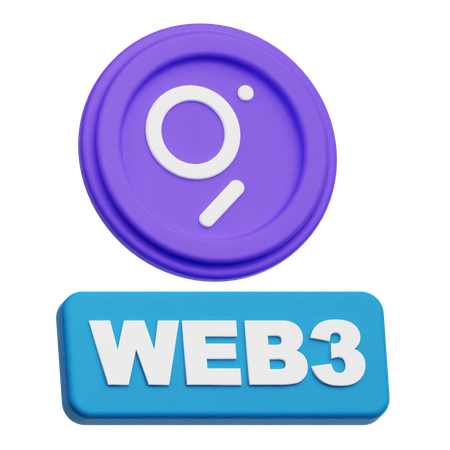 The Graph Web 3  3D Icon