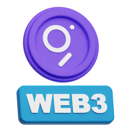 The Graph Web 3  3D Icon
