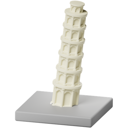 The Leaning Tower Of Pisa  3D Icon