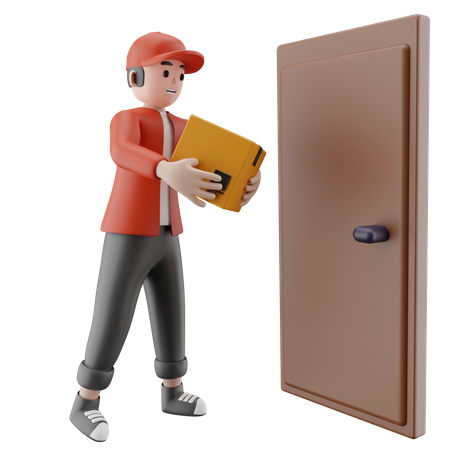 The package courier has arrived at its destination  3D Icon