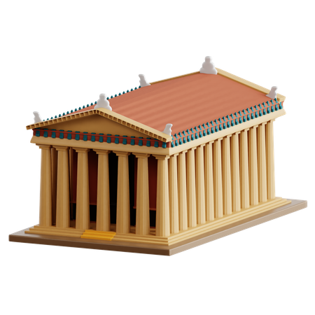 The Parthenon  3D Icon