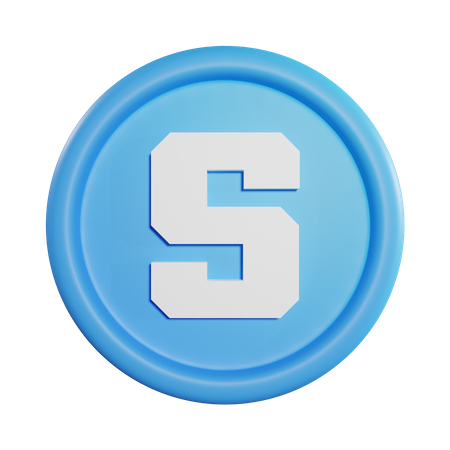 The Sandbox Coin  3D Icon