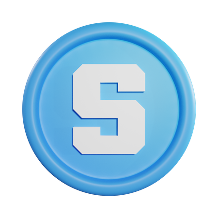 The Sandbox Coin  3D Icon