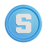 the sandbox coin 3d logo