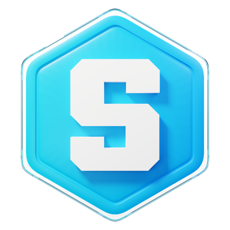 O emblema Sandbox (SAND)  3D Illustration
