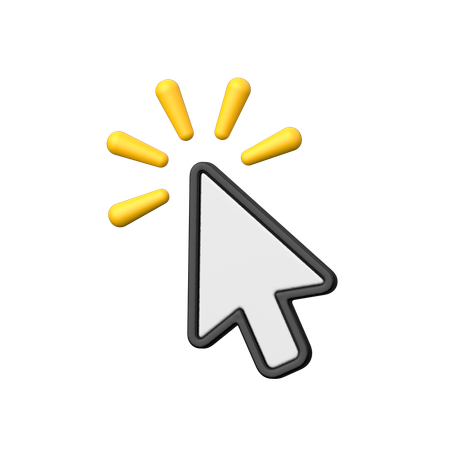 The selection clicking cursor.  3D Icon