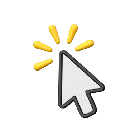 The selection clicking cursor.  3D Icon