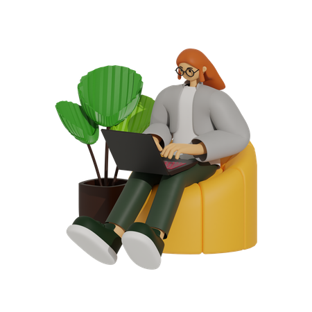 The Sofa Office, A Guide to Staying Productive and Comfortable  3D Icon