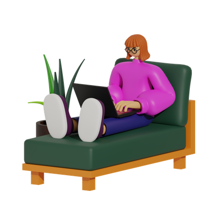 The Sofa Office, A Guide to Staying Productive and Comfortable  3D Icon