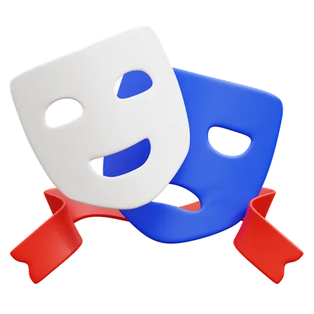 Theater Masks  3D Icon