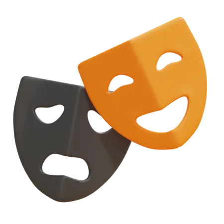 Theater Masks  3D Icon