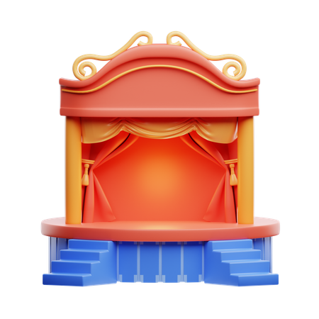 Theater Stage  3D Icon