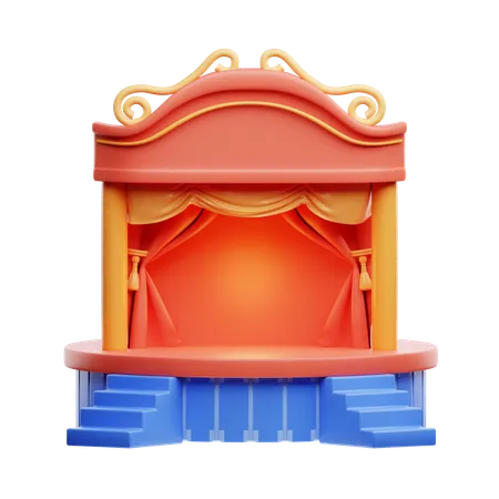 Theater Stage  3D Icon