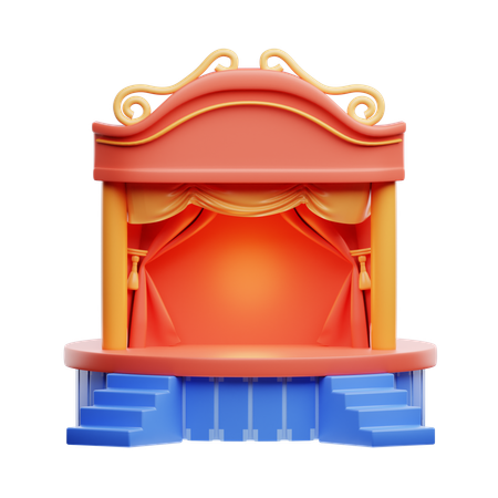 Theater Stage  3D Icon