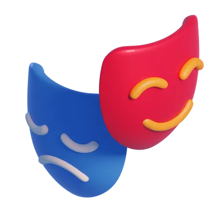 Theatermaske 3 D Symbol 3D Icon