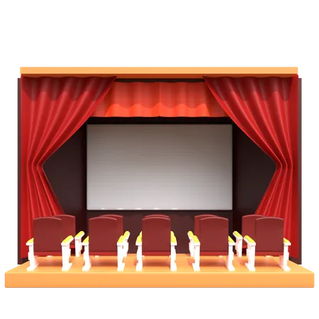 Theatre  3D Icon