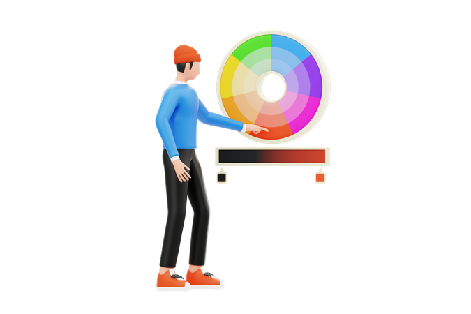 Théorie des couleurs  3D Illustration