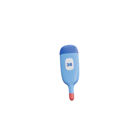 Electronic Medical Thermometer 3 D Render Icon 3D Icon