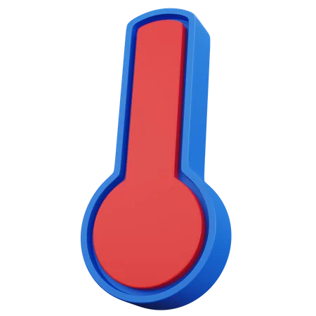 3 D Rendering Blue And Red Thermometer Isolated 3D Icon