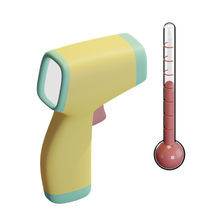 Thermometer Gun  3D Illustration