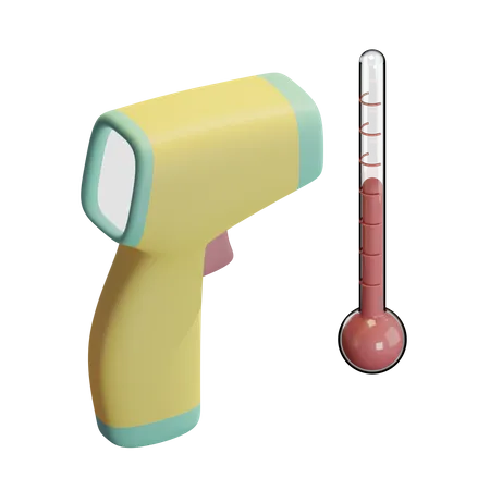 Thermometer Gun  3D Illustration