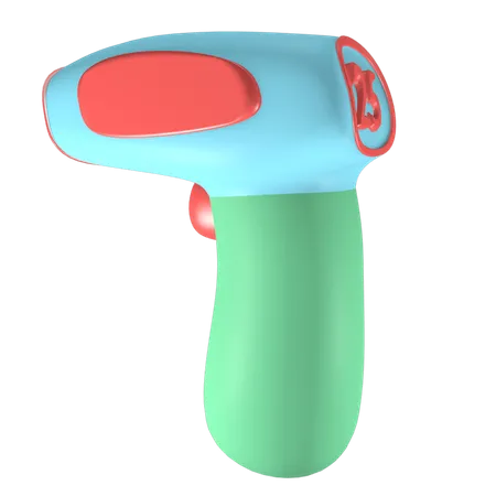 3 D Rendering Of Health And Pharmacy Medical Objects Cute Icon Thermometer Gun 3D Illustration