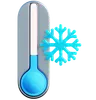 thermomètre avec flocon de neige