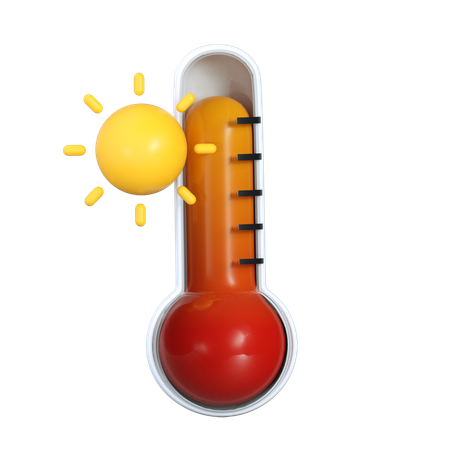 Thermomètre chaud  3D Icon