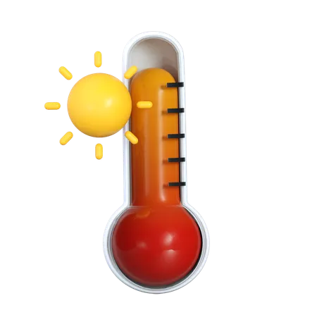 Thermomètre chaud  3D Icon