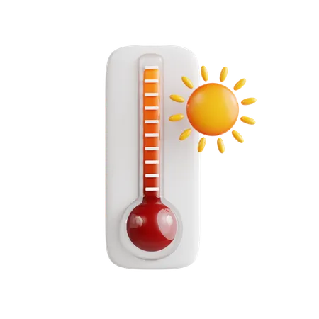 Thermomètre chaud  3D Icon