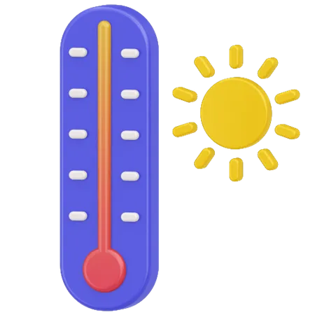 Thermomètre et chaleur  3D Icon
