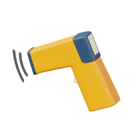 Pistolet thermomètre  3D Illustration