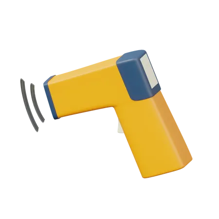 Pistolet thermomètre  3D Illustration